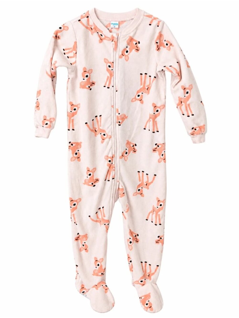 Pekkle Fleece Deer Footie Sleeper 3T Kids Clothes
